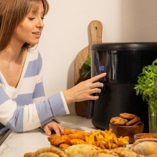 Freidora de aire Cecotec Cecofry Bombastik 6000 Full 6L 1700W avec accessoires silicone