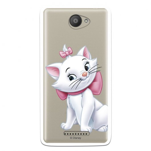 Funda Oficial Disney Marie Silueta Transparente Para Bq Aquaris U Los