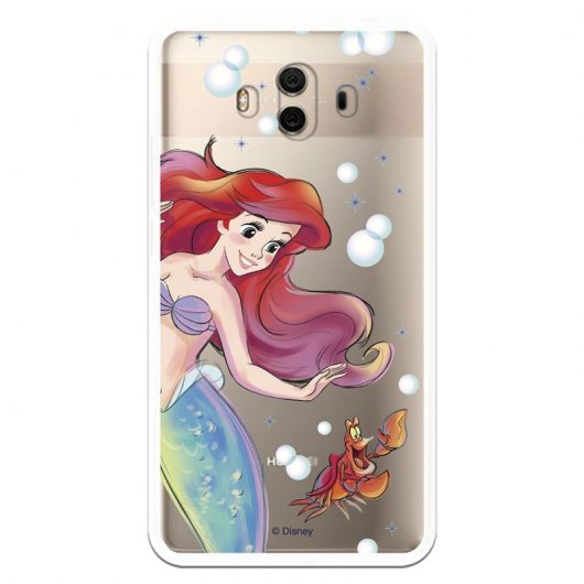 Funda Oficial Disney Sirenita Y Sebastián Transparente Para Huawei Mate