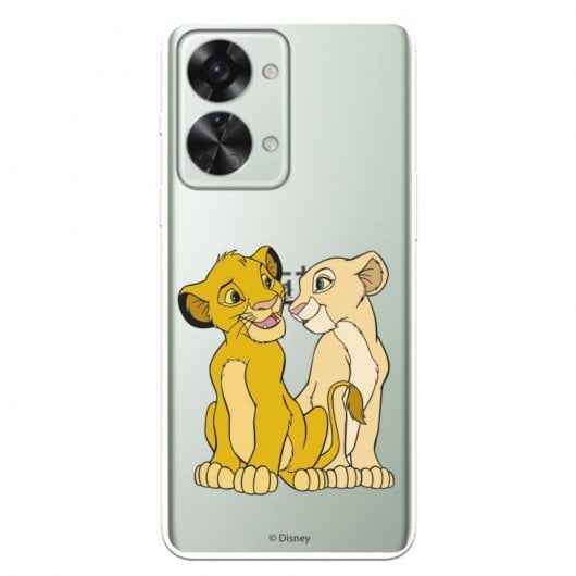 Funda Para Oneplus Nord 2t 5g Oficial De Disney Simba Y Nala Silueta