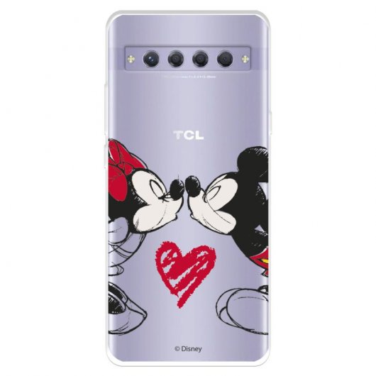 Funda Para Tcl 10 Plus Oficial De Disney Mickey Y Minnie Beso