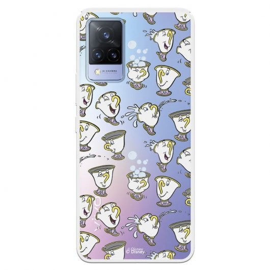 Funda Para Vivo V21 5g Oficial De Disney Chip Potts Siluetas La Bella