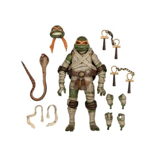 Neca Universal Monsters x TMNT Ultimate Michelangelo Múmia Figura 18 cm