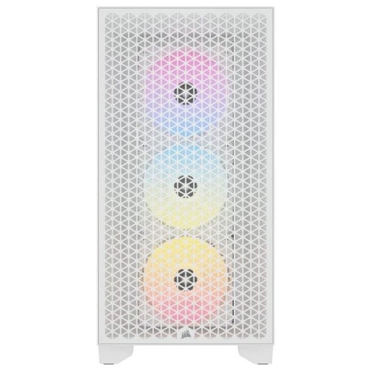 Case Corsair 3000D RGB Airflow Cristallo Temperato Bianco ATX 3 Ventole RGB