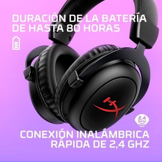 Auriculares HyperX Cloud II Core Inalámbricos 2.4 GHz Gaming com Cancelamento de Ruído Preto/Vermelho