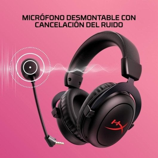 Auriculares HyperX Cloud II Core Inalámbricos 2.4 GHz Gaming com Cancelamento de Ruído Preto/Vermelho