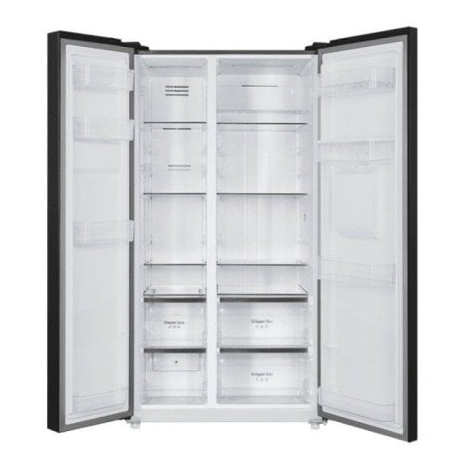 Frigorífico Americano Cecotec Bolero CoolMarket SBS 550 Glass Total No Frost 177cm 550L E Preto