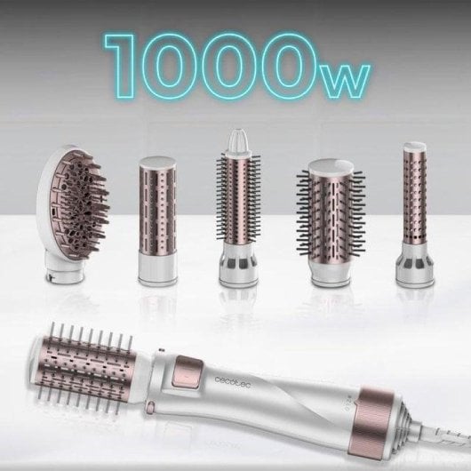 Spazzola ad aria Cecotec Bamba CeramicCare 5in1 Pro 1000W Ceramica Ionica Gris Oro Rosato