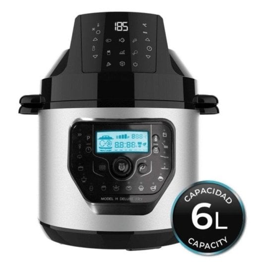 Olla a pressão Cecotec GM H Deluxe Fry 6L Inox Cabeça de Ar Báscula LCD