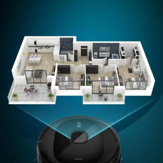 Saugroboter mit Wischfunktion Cecotec Conga 7490 Immortal Home Genesis Mit Absaugstation Navigationsklasse Laser 2.600 Pa Sprachsteuerung