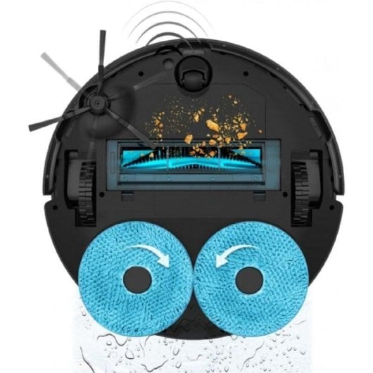 Aspirador Robô com Mopa Cecotec Conga 11090 Spin Revolution Home&Wash Com Esvaziamento Automatico Navegação Laser 5.000 Pa