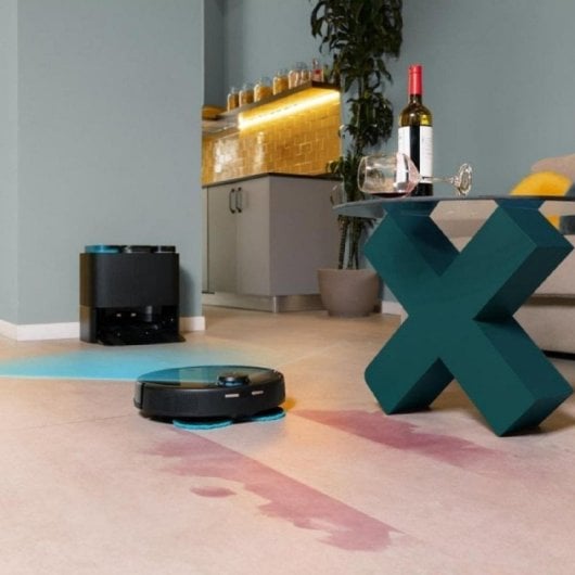 Aspirador Robô com Mopa Cecotec Conga 11090 Spin Revolution Home&Wash Com Esvaziamento Automatico Navegação Laser 5.000 Pa