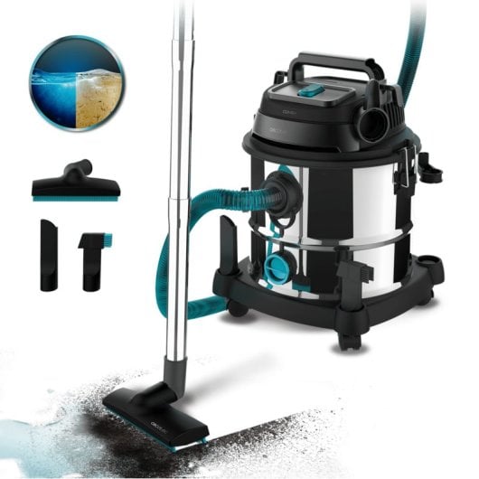 Aspirateur traîneau Cecotec Conga Rockstar Wet & Dry Steel Max 1400W Filtres HEPA