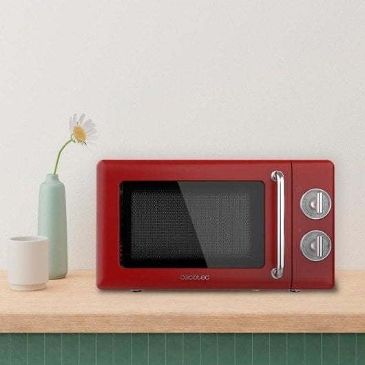 Micro-ondes Cecotec 01705 20L 700W Décongélation Design Rétro Rouge