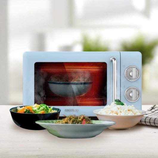 Microonde Cecotec ProClean 3110 Retro 20L 700W con Grill Timer Meccanico