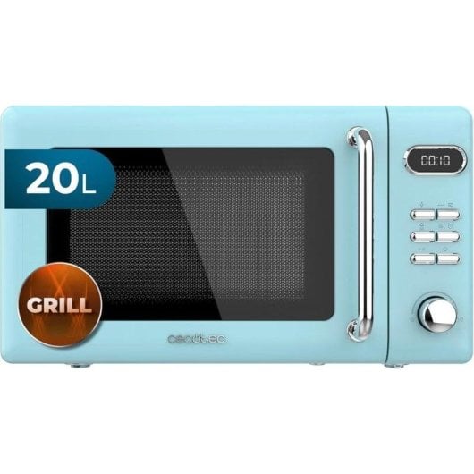 Microonde Cecotec ProClean 3110 Retro Blue 20L 700W con Grill Programmi Automatici