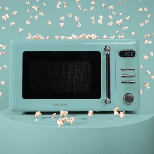 Microonde Cecotec ProClean 3110 Retro Blue 20L 700W con Grill Programmi Automatici