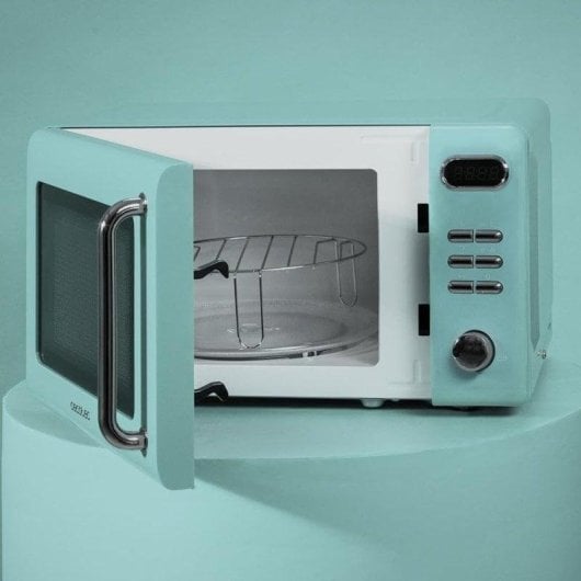 Microonde Cecotec ProClean 3110 Retro Blue 20L 700W con Grill Programmi Automatici