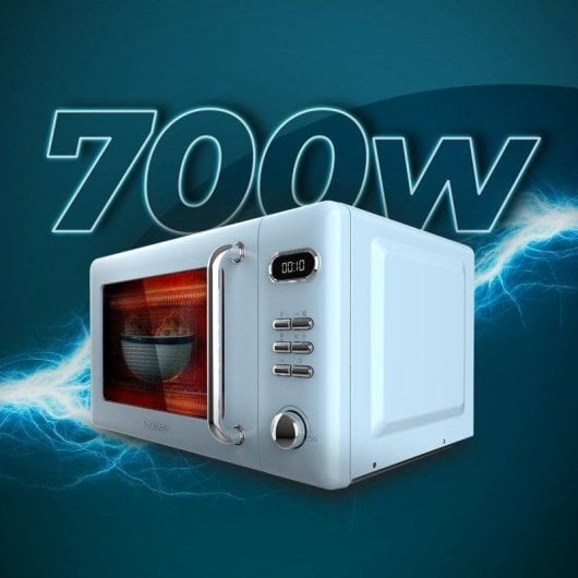 Microonde Cecotec ProClean 3110 Retro Blue 20L 700W con Grill Programmi Automatici