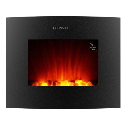 Chimenea Cecotec ReadyWarm 2650 Curved Flames Connected WiFi 2000W curvo negra