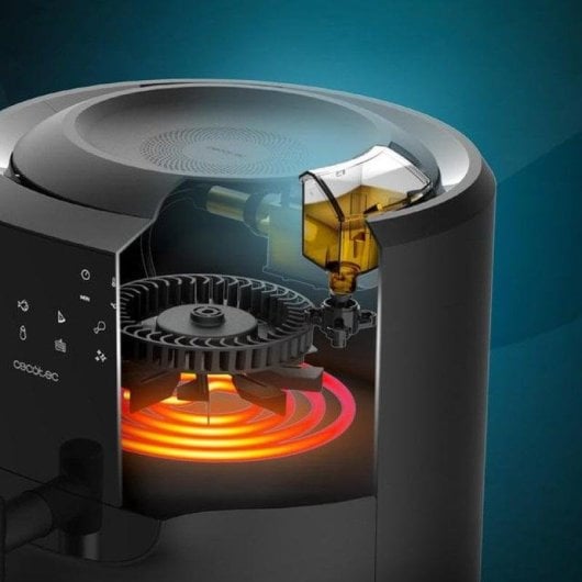 Fritteuse Heißluft Cecotec Cecofry Rain Pack 5.5L 1550W mit Ölsprüher Zubehör