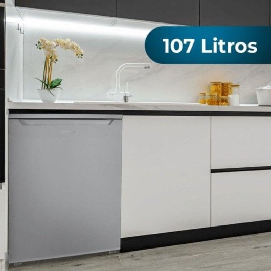 Frigorifero Mini Cecotec Bolero CoolMarket TT 107 Defrost 84,5cm 107L E Inox