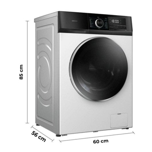 Máquina de Lavar Roupa Cecotec Bolero DressCode 9500 Inverter 9 Kg 1400 rpm A Branco SteamMax
