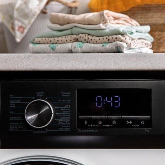 Máquina de Lavar Roupa Cecotec Bolero DressCode 9500 Inverter 9 Kg 1400 rpm A Branco SteamMax