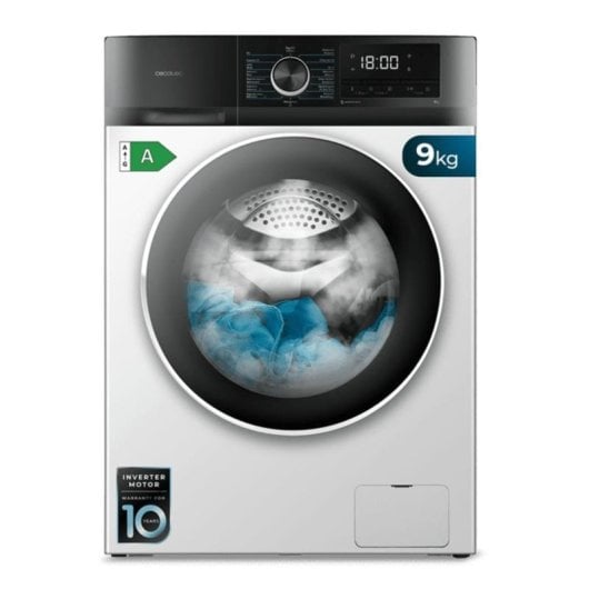 Máquina de Lavar Roupa Cecotec Bolero DressCode 9500 Inverter 9 Kg 1400 rpm A Branco SteamMax