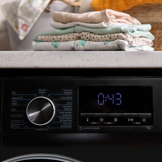 Máquina de Lavar Roupa Cecotec Bolero DressCode 9500 Inverter 9 kg 1400 rpm A Inox Vapor