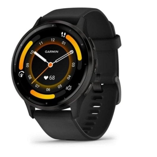 Garmin Venu 3 Bluetooth GPS WiFi 45mm AMOLED Noir/Gris M Étanche 5ATM SpO2 Pulsomètre