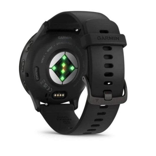 Garmin Venu 3 Bluetooth GPS WiFi 45mm AMOLED Noir/Gris M Étanche 5ATM SpO2 Pulsomètre