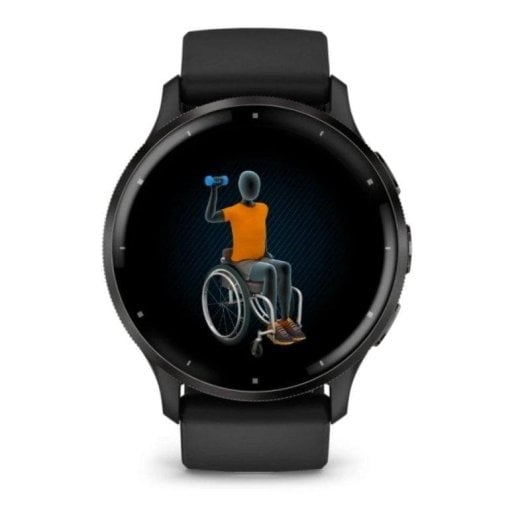 Garmin Venu 3 Bluetooth GPS WiFi 45mm AMOLED Noir/Gris M Étanche 5ATM SpO2 Pulsomètre