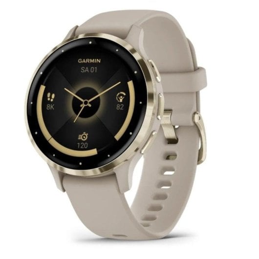 Garmin Venu 3S Bluetooth GPS WiFi 41mm AMOLED Gold-Grau Unisex 5ATM SpO2 Puls Herzschlaf