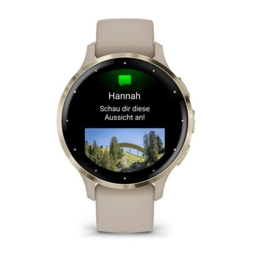 Garmin Venu 3S Bluetooth GPS WiFi 41mm AMOLED Gold-Grau Unisex 5ATM SpO2 Puls Herzschlaf