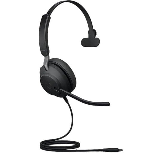 Auricolare Jabra Evolve2 40 SE con cavo USB-C Mono Cancellazione del Rumore Nero