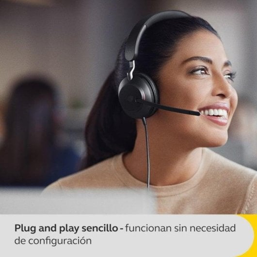 Auricolare Jabra Evolve2 40 SE con cavo USB-C Mono Cancellazione del Rumore Nero