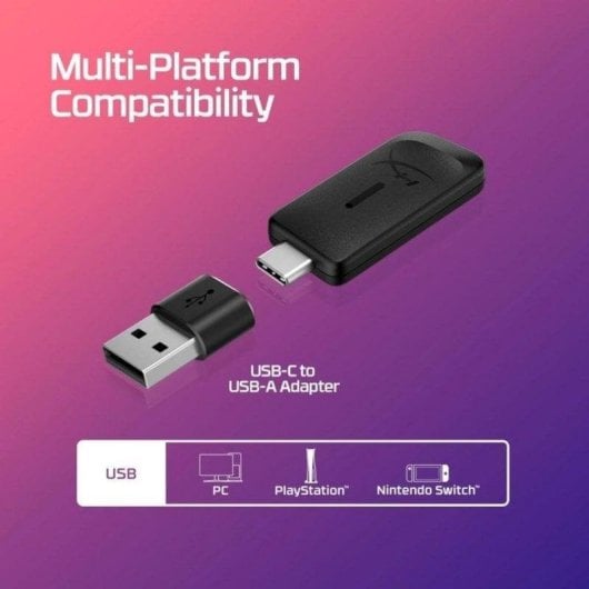 Auricolari HyperX Cloud III Wireless con Cancellazione Rumore, Gaming USB-C/2,4 GHz, Nero Rosso