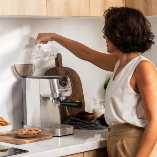 Cafetière Espresso Cecotec Power Espresso 20 Steel Pro 1,3L 20 bars avec chauffe-tasses