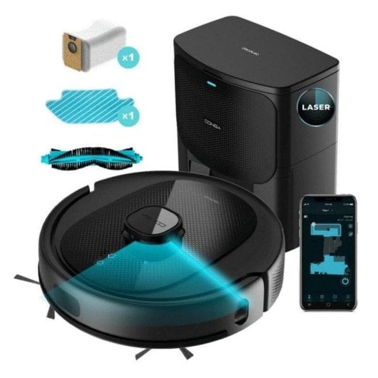 Aspirador Robô com Mopa Cecotec Conga 8290 Immortal Ultra Power Home Genesis Com Esvaziamento Automatico Navegação Laser 7.000 Pa