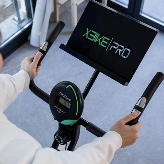 Bicyclette d'appartement Cecotec Drumfit X-bike 3000 Neo Pro pliable LCD 8 résistances bandes élastiques
