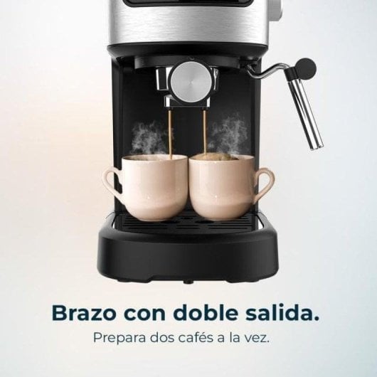 Cafeteira Espresso Cecotec Power Espresso 20 Pecan 1,25L 20 bares com vaporizador