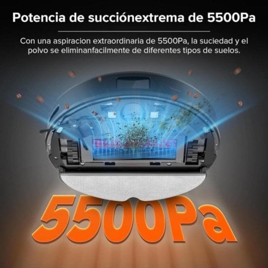 Roborock Q8 Max+ Robot Aspirador + Estação de Esvaziamento Automático Preto