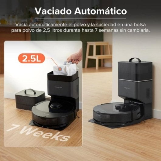 Roborock Q8 Max+ Robot Aspirador + Estação de Esvaziamento Automático Preto