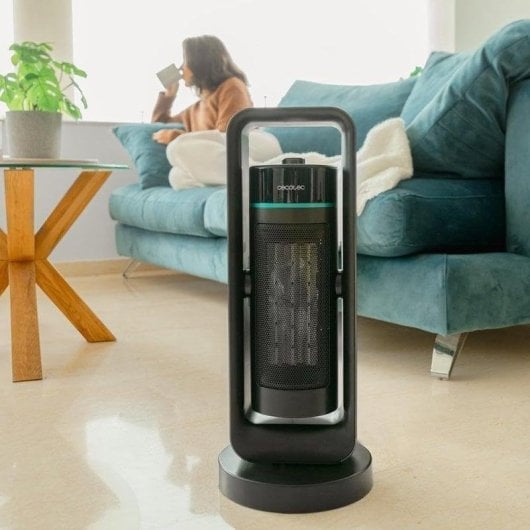 Aquecedor Cecotec Readywarm 2000 Max Ceramic Rotate Design 2000W Oscilante Preto