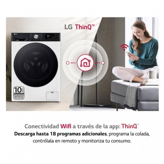LG Serie 750 F4WR7509AGH Lavadora Carga Frontal 9Kg A Blanca