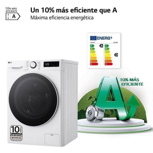 LG F4DR6010A1W Lavasecadora de Carga Frontal 10Kg/6Kg D Blanca