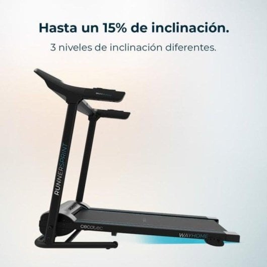 Tapis de course Cecotec DrumFit WayHome 1200 Runner Sprint pliable 1100 W LED