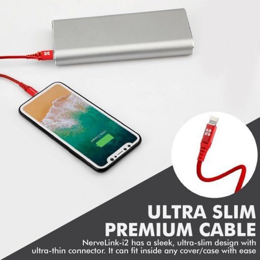 Promate Nervelink I Cable Mfi Lightning A Usb M Rojo Pccomponentes