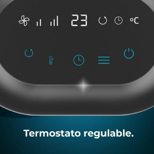 Riscaldatore in ceramica nera intelligente Cecotec ReadyWarm 1550 Max Ceramic Rotate 1500W